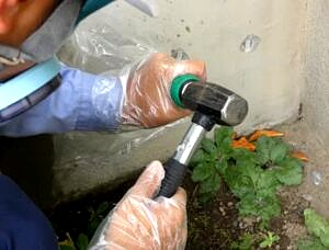 アスベスト調査分析の様子がわかる画像