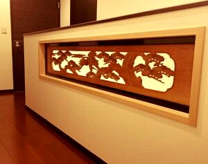 欄間による仕切りの画像