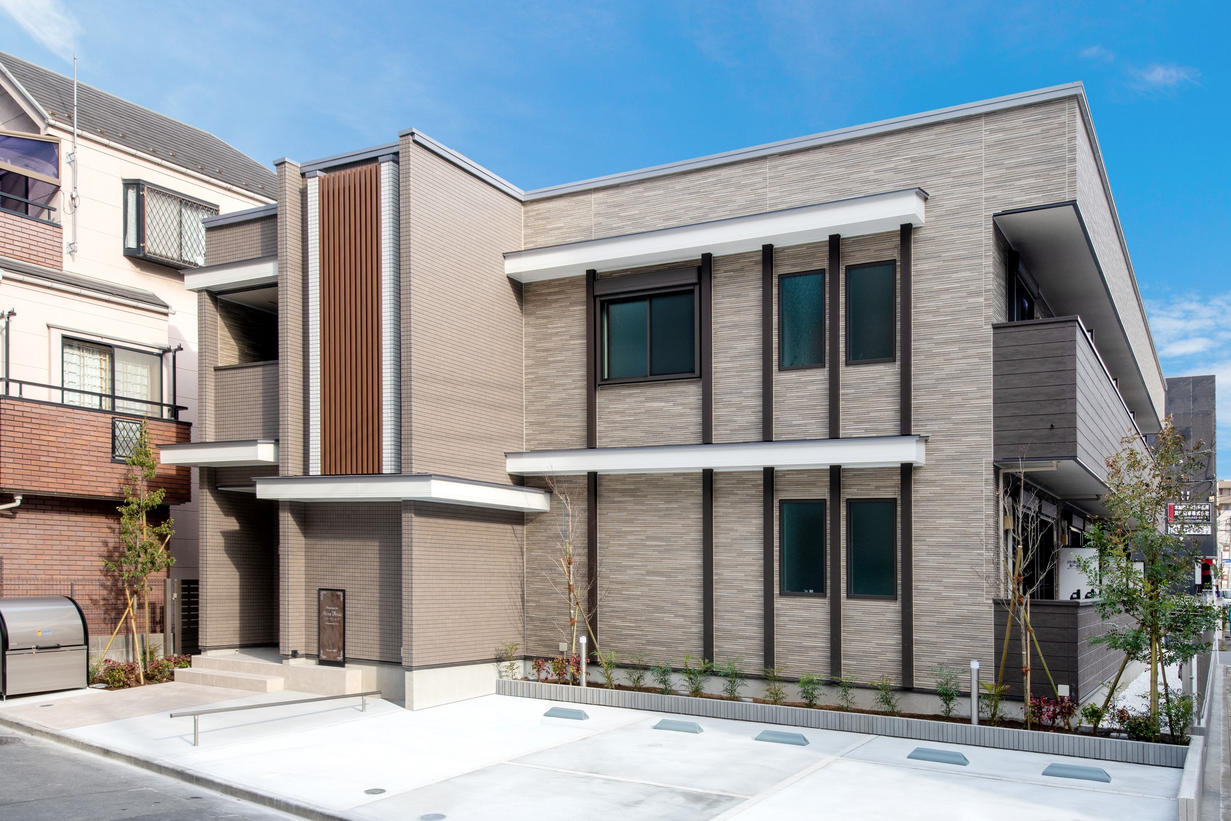 木造2階建てのアパートの建築事例1