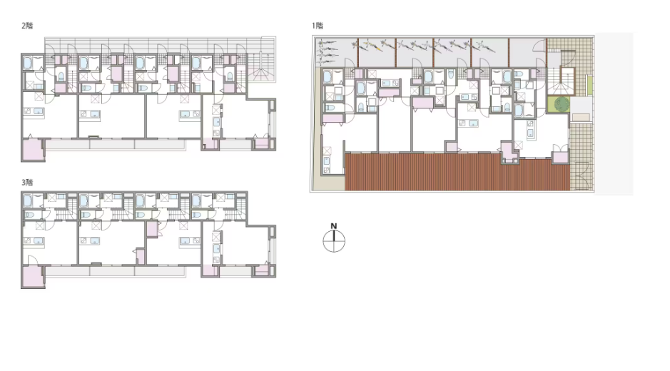木造3階建てアパート建築事例10