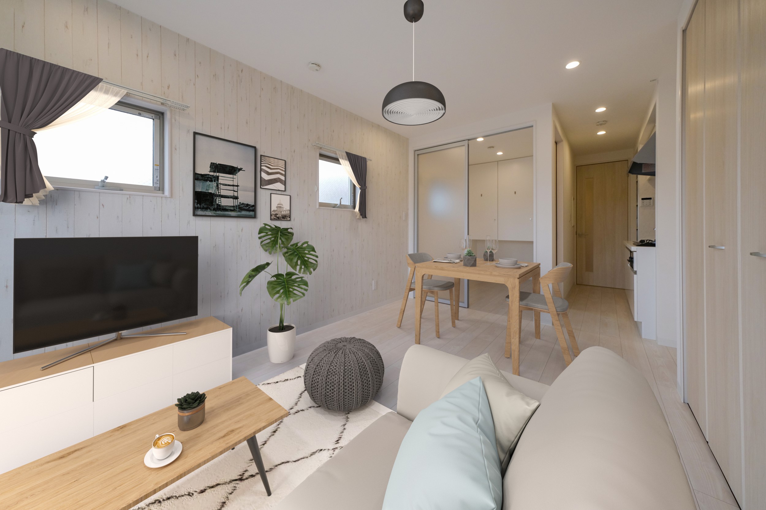 鉄骨造3階建てマンションの建築事例3