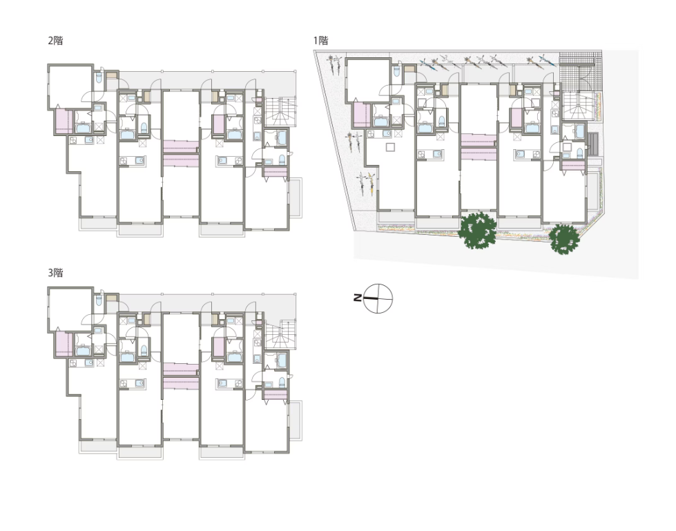 木造3階建てアパートの建築事例8